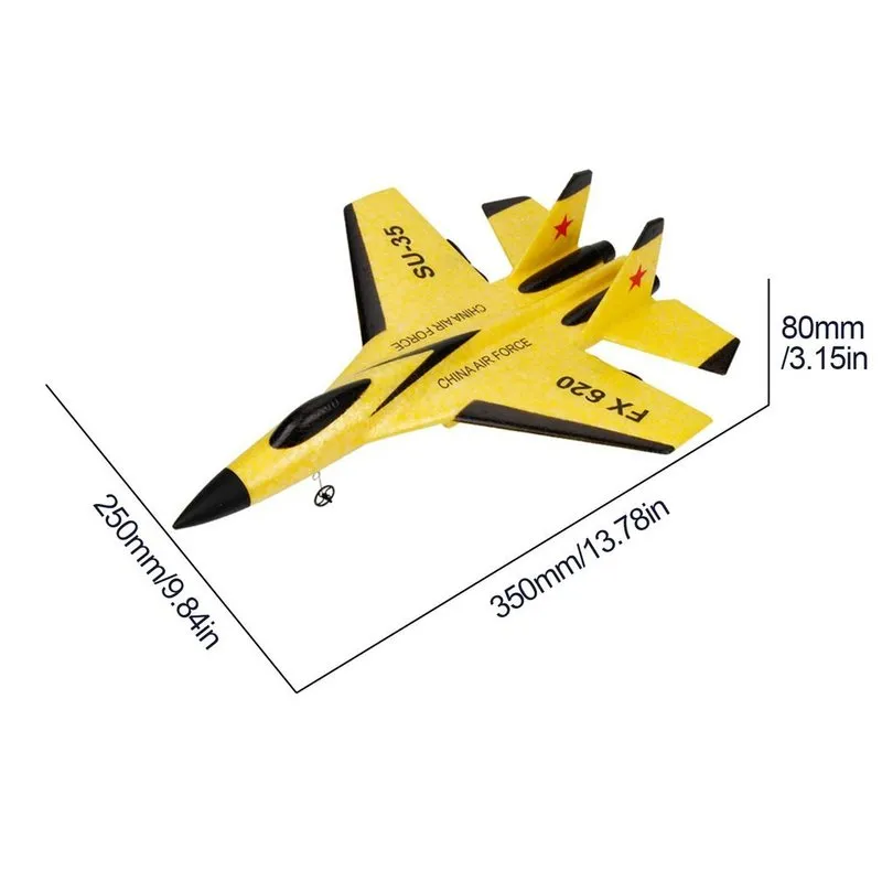 FX 620 SU 35 RC Remote Control Airplane 2 4G Fighter Hobby Plane Glider Epp Foam Toys Kids Presente 220713GX
