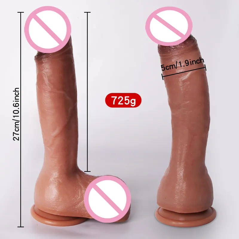 Silikon Big Realistic Dildo Sug Cup Long Artificial Real Penis for Women Strap On Dildio Female Masturbator Vuxna Sexleksaker 29872200
