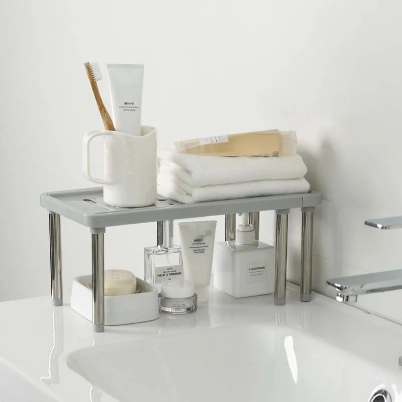 Armoires de cuisine comptoir étagère organisateur supports extensible empilable ajustement pour cuisine salle de bain sous évier garde-manger stockage de bureau 0615