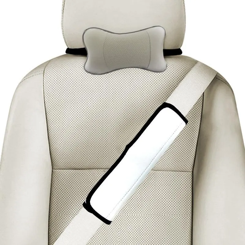 Sublimation Blanks Blanks Party Bianco FAI DA TE Car Seat Seat Belt Cintura Pad Cover Neoprene Confortevole Sostituzione Straccio Cinturino Pads Auto universali Sedili Sedili Cinture cinghie