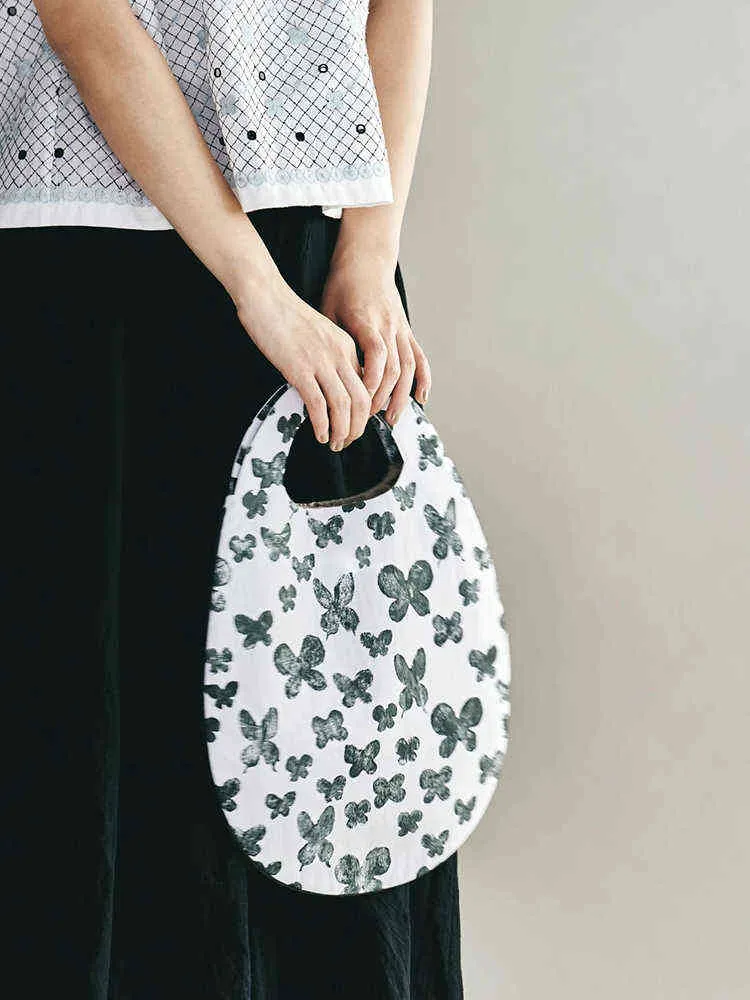 Mabula – sac fourre-tout rond en coton pliable, léger et lavable, pochette d'épicerie élégante pour téléphone, 220616