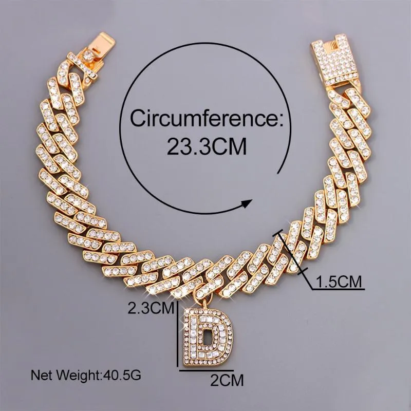 Anklets Mm DIY Gold Layered Initial Cuban Link Chain Iced Out For Women Anklet Ankle Bracelet Stainless Steel JewelryAnklets2164