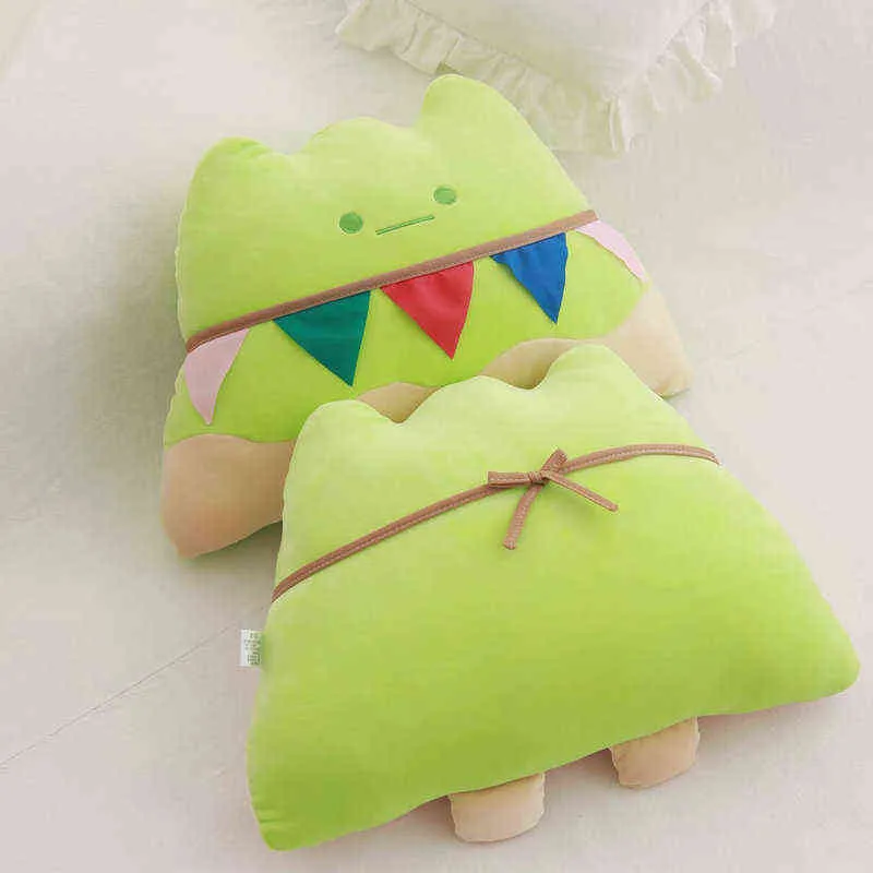Soft Bunting Dressing Japan Mountain Cookie Man Cushion Filled Green Sofa Decor Girly For Her J220704