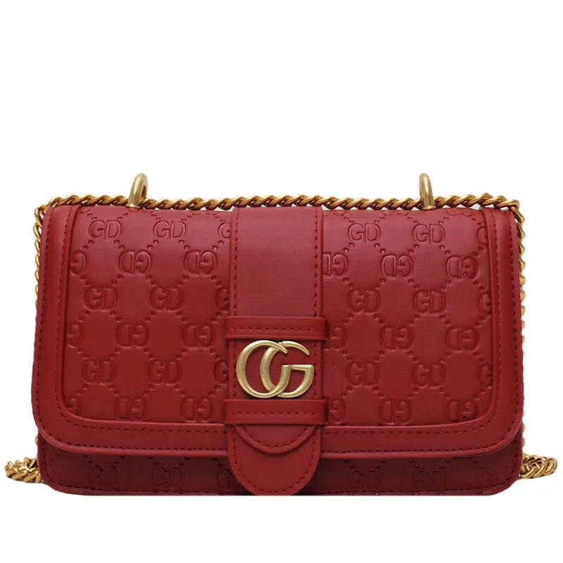 Borse US Bag borsa nuova catena versatile moda donna piccola croce personale una busta rete rossa