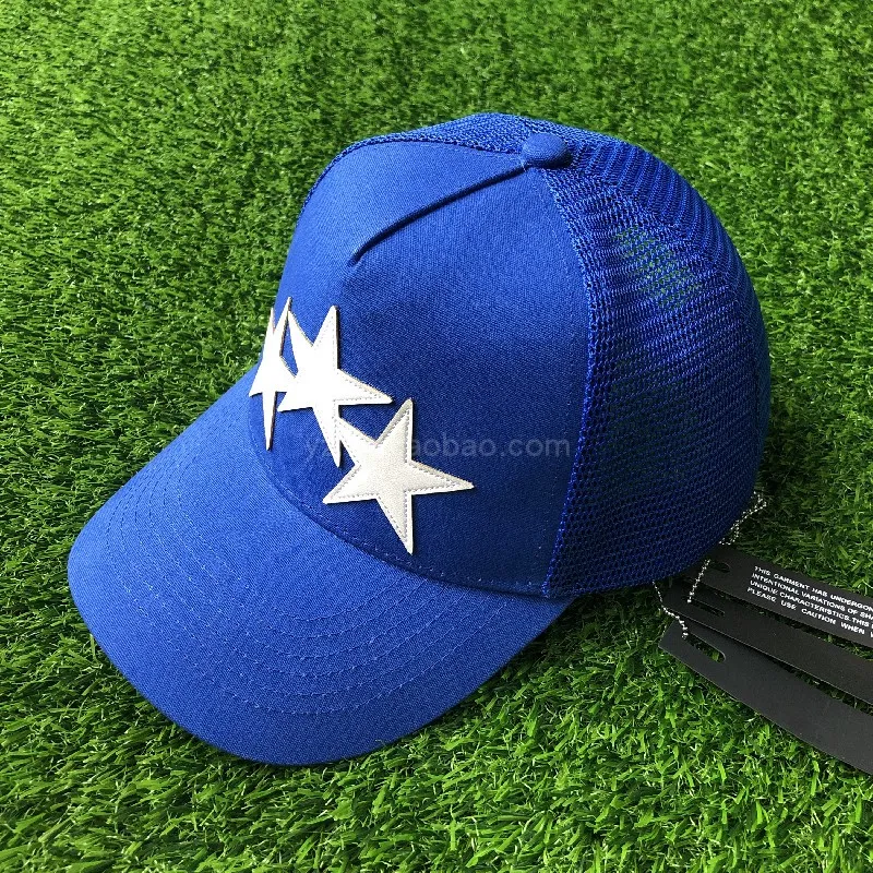 2022 novos chapéus de borda mesquinho 3 estrela boné de caminhoneiro preto lona estrela bonés de beisebol tendência chapéu primavera verão174o