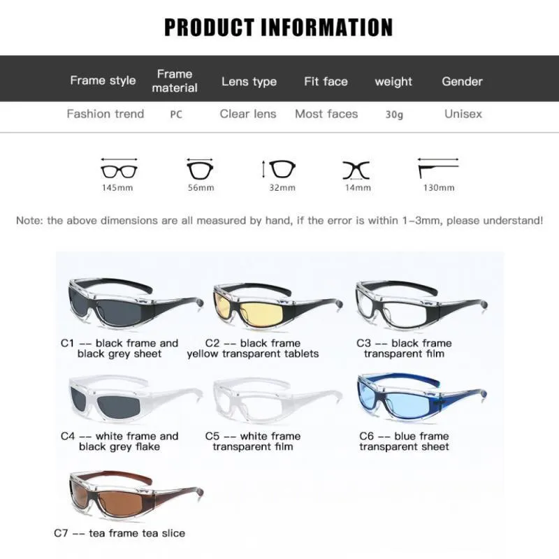 Mode Sonnenbrillen Fahrrad Radfahren Gläser Outdoor Vollformat Reitbrillen Personalisierte Frauen Männer Ausrüstung 220624
