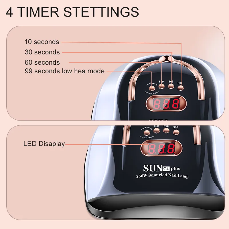 UV LED Lamp 114 54W Nail Dryer SUNC4 For Curing All Gel Polish Portable Design Auto Timer Sensing Manicure Tool 220524