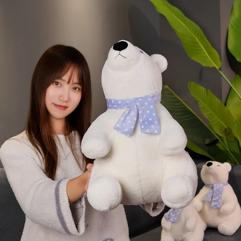 Ours polaire en peluche doux pour enfants, poupée Kawaii, jouets pour bébé fille, cadeau de noël, décoration de la maison, 7656339