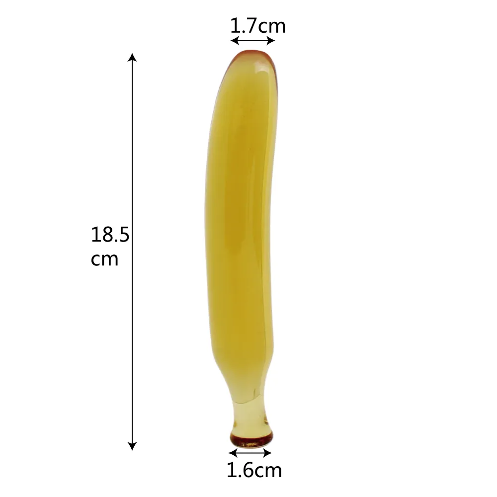 OLO Banana Riesigen Großen Dildo Gefälschte Penis G-punkt Anal Plug Nette Kristall Masturbator Glas Gemüse sexy Spielzeug für frauen Mann