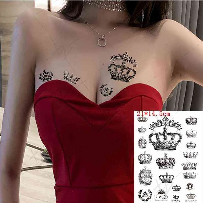 NXY Tatuaggio Temporaneo Adesivo Impermeabile Dipinto a Mano Cool Dark Skull Face Art Water Transfer Tatoo Falso Flash Tatto Uomo Donna 0330
