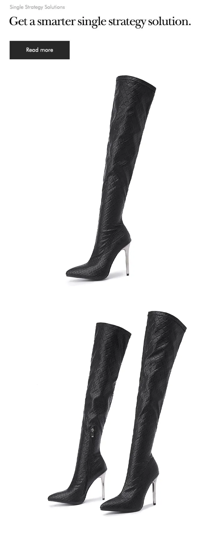 Bottes De marque en cuir extensible pour femmes, chaussures Sexy à bout pointu, cuissardes hautes et fines, chaussures longues, collection automne-hiver 2022