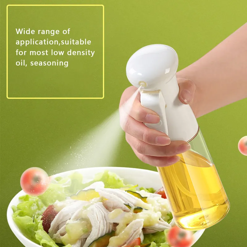 210ML BBQ Cooking Kitchen Baking Olive er Spray Empty Vinegar Bottle Oil Dispenser Salad 220727