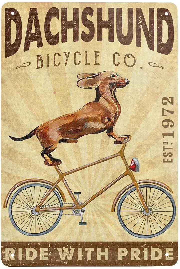 Dachshund Dog Dog Company Metal Signs Outdoor Retro Metal Tin Sign Vintage Sign for Home Coffee Wall Decor 8x12 Inch6295192