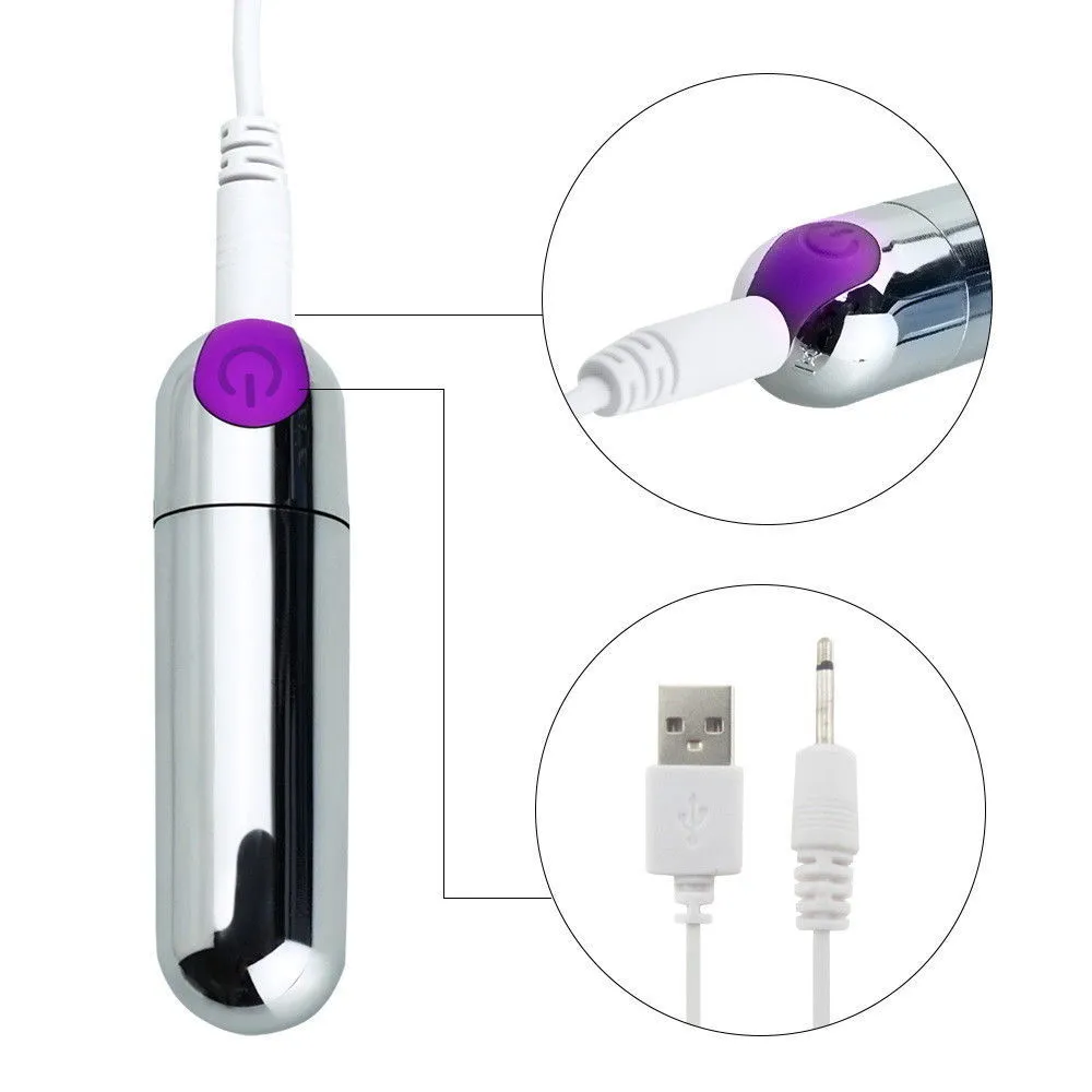 USB Krachtige Bullet Vibrator G-spot Clitoris Borst Anus Massage Mini Sterke Trillingen Volwassen Producten sexy Speelgoed voor Vrouwen sexyshop