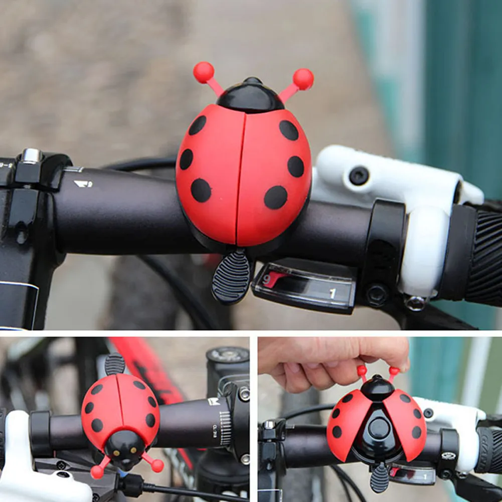 Cloche de vélo anneau coccinelle dessin animé cornes de cyclisme belle enfants coccinelle cloches pour vélo klaxon alarme vélo accessoires