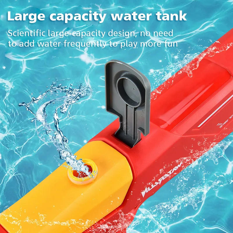 مسدس ماء كهربائي صيفي خارجي حمام سباحة كبير السعة لمسافات طويلة إطلاق مسدس مائي لعبة عالية التقنية ألعاب للكبار والأطفال 220726