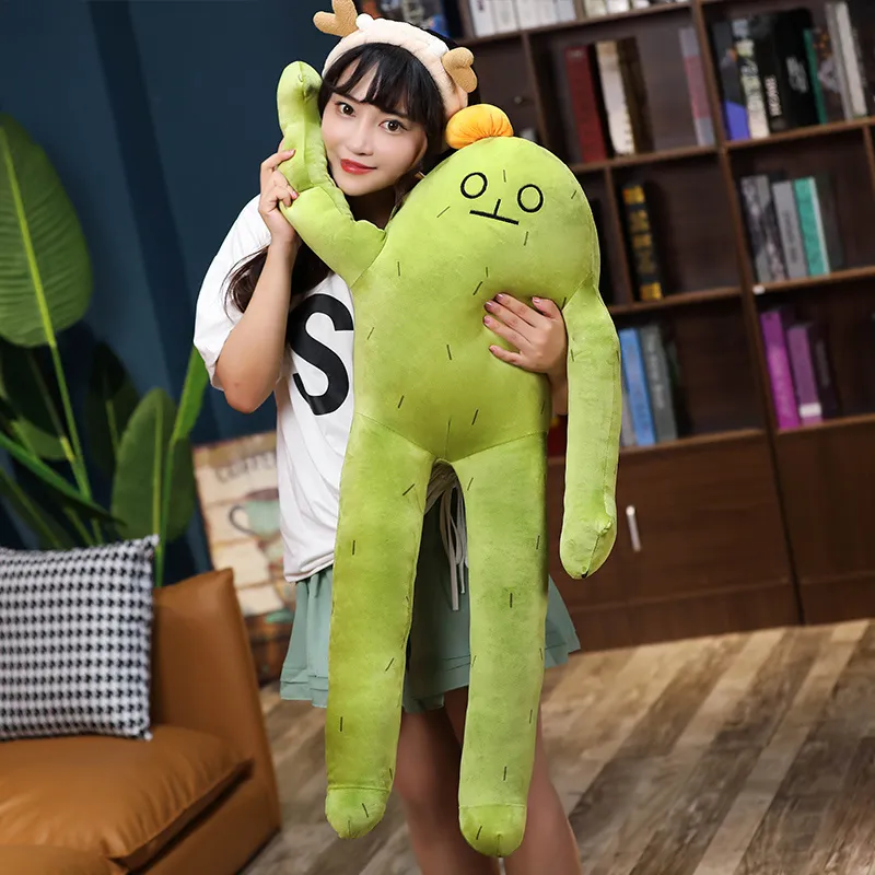 60-100cm karikatür Kore muz adam peluş oyuncaklar iyileştirici peluş bitki kaktüs bebek yumuşak yastık sevimli çanta kolye oda dekor çocuk hediyesi 220615
