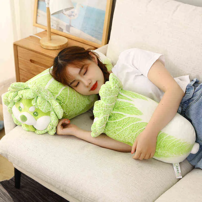 Cm Cute Vegetable Dog Cuddle Cavolo giapponese Coccole Bambola morbida Shiba Inu Cuscino bambini Giocattoli bambini Regalo J220704