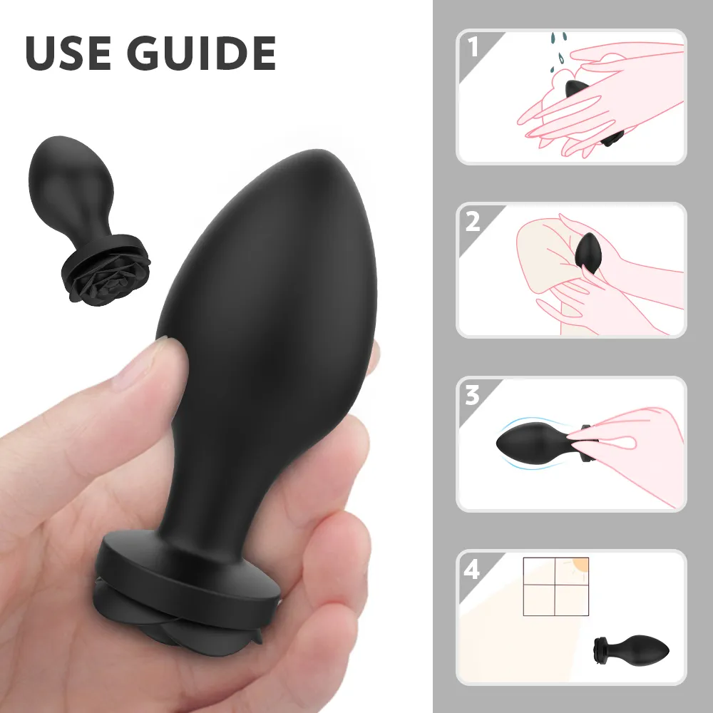 Set Silicone Butt Plug Anal Unisexy sexy Stopper Built-in steel Ball Adult Toys for Men/Women Trainer Couples