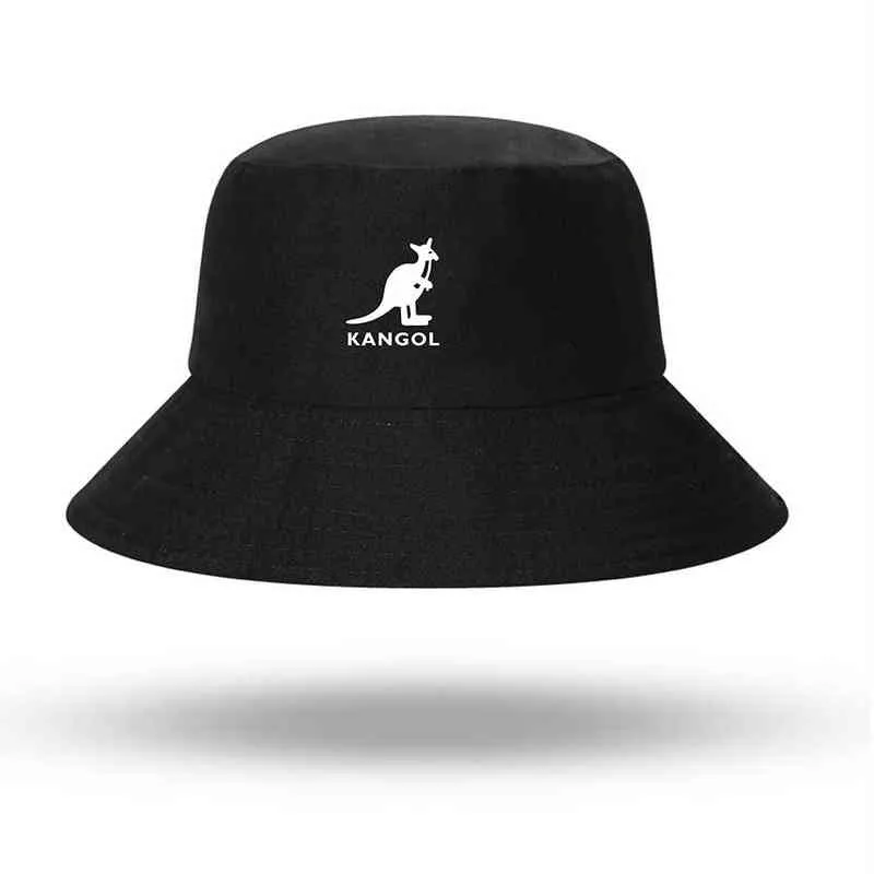 Unisex bawełniane swobodne czapki wiadra Panama kapelusz kobiety dwustronne zużycie na zewnątrz kangura rybackie czapki mężczyźni rybacka czapka femme gorro h220419