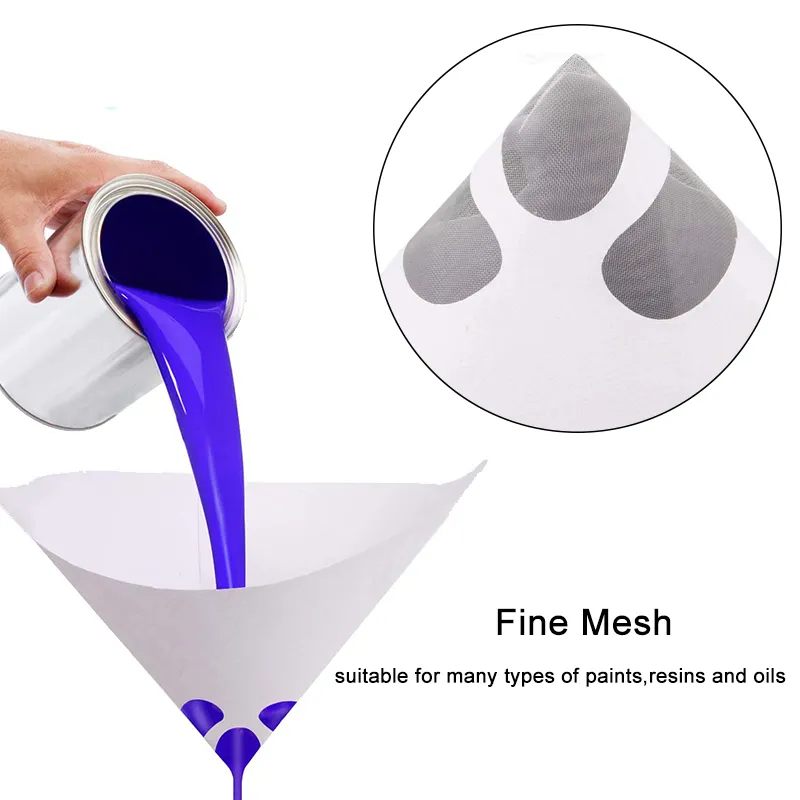 Filtre de peinture Entonnoir de papier jetable 149 microns Fine Mesh adapté à la filtration automobile 220509
