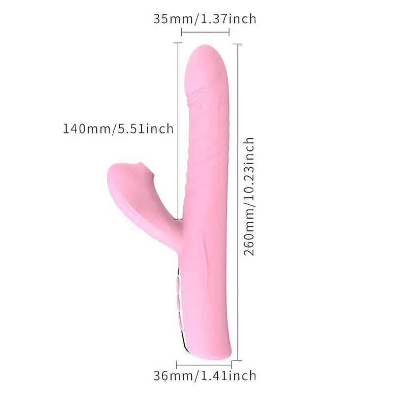NXY Vibromasseur Simulation Gode Vibromasseur Télescopique Vibrations Pénis Masturbation Féminine Outil Clitoris Sucer Masseur Sex Machine Adulte Jouets 220427