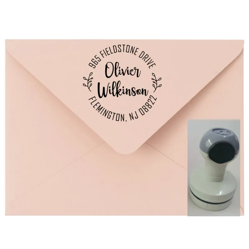 Indirizzo di ritorno a casa personalizzato SelfInking Custom Business Rubber Invitation Stamper 220618