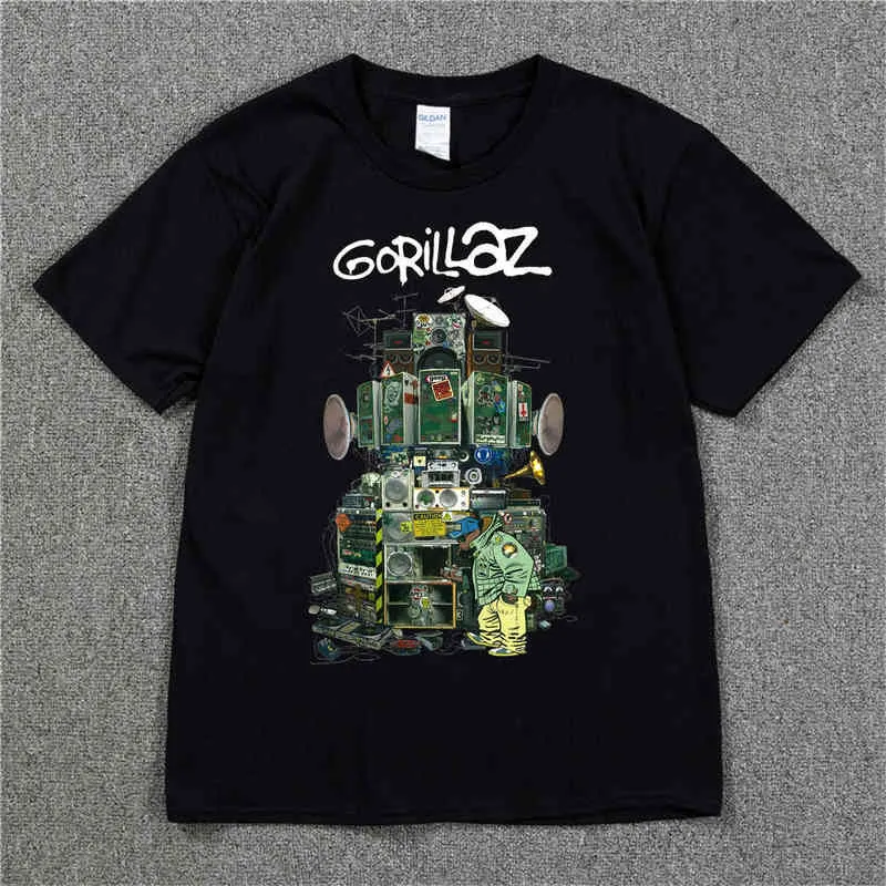 Gorillaz t shirt uk rock grubu gorillazs tshirt hiphop alternatif rap müzik tişört the nownow yeni albüm tshirt pure cotton3263351