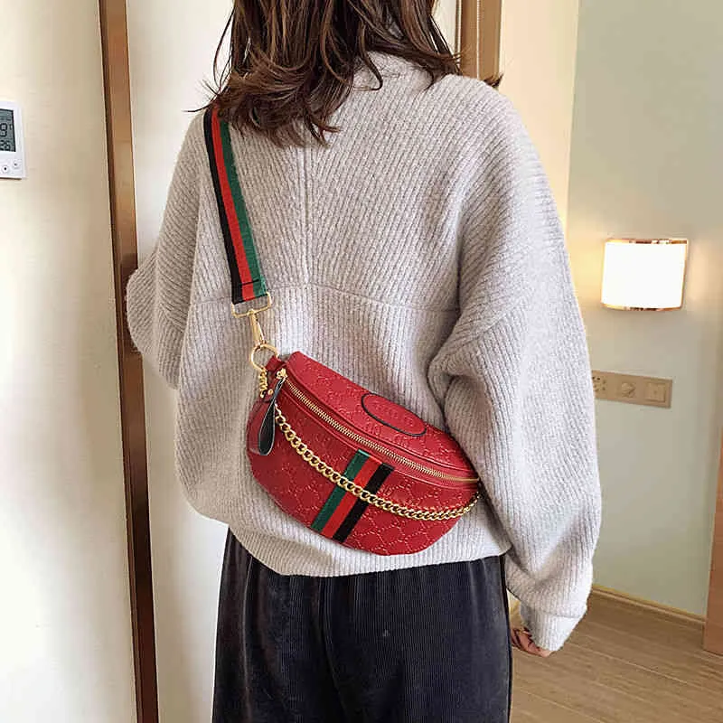 Purses US Niche fashion women's style foreign air chest bag with new texture and popular one Shoulder Messenger Bag211y