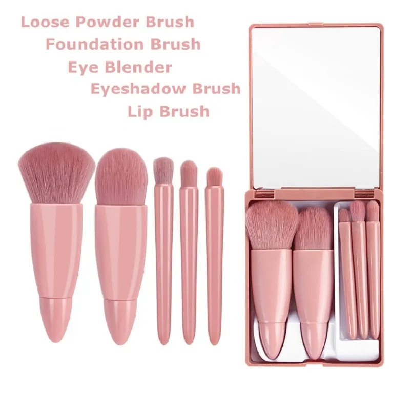 Mini Makeup Cosmetic Brushs Set Sets Suprontucent Box Mircor Face Found Pourcher Runte Protable Hard