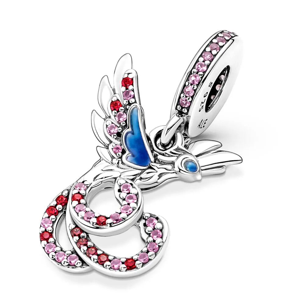 Fit Charms 925 Bead Bead Box Logotipo Yin Yin Yang Sparkling Phoenix European Charm Jewely3012278