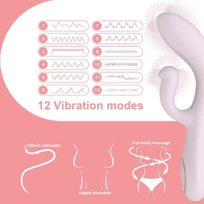 Nxy vibratorer uppladdningsbara leksaker sex vuxen kvinnlig full kropp massage vibrator för kvinna vagina onani 0411