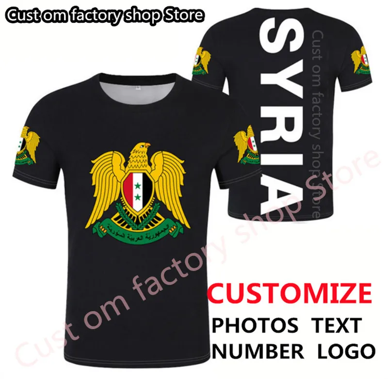 SYRIEN ARABE t-shirt bricolage gratuit personnalisé p o nom numéro syrie syr T-shirt nation drapeau islam sy arabe arabe pays collège vêtements 220616