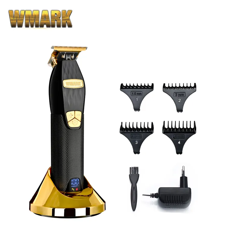 Ankünfte WMARK Akku-Haarschneider mit 5 Schnittgeschwindigkeiten NG 2032 2033 mit konischer Klinge, elektrischem Trimmer, LCD-Display 220623