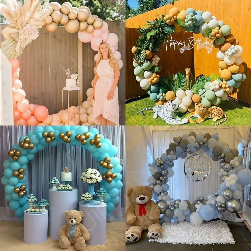6080100150180cm Balloon Stand Holder Circle Round Arch For Wedding Decoration Baby Shower Birthday Party Supplies 220815
