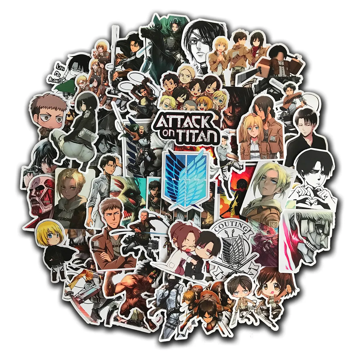 Adesivo à prova d'água Graffiti Stickers Pack Attack on Titan para Laptop Bagagem Motocicleta Vinil Aleatório Anime Adesivo Bomba AOT Engraçado Cool Decalques Adesivos de carro