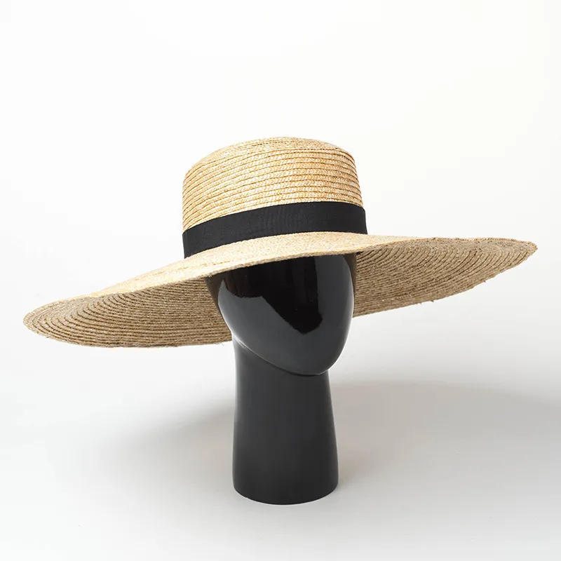 Kadınlar için büyük ağzına kadar hasır şapkalar yaz büyük boy plaj şapkası UV koruma güneş şapkası toptan 220506
