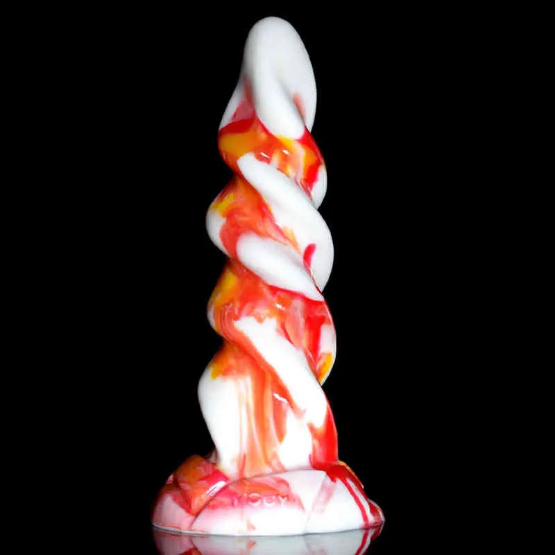 Nxy Dildos yocy Жидкий силикагель имитация мороженое для мороженого мужчины и женщин S мягкий ложный пенис всасывание задворк анальный штекер массаж мастурбация 0316