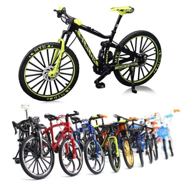 Mini Model 1 10 Finger Mountain Bike Eloy Bicycle Diecast Racing Metal Accessories Toy Simulation Collection Toys for Children 220608