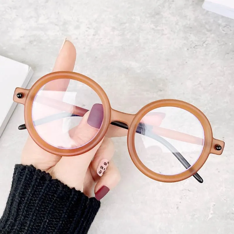 Fashion Sunglasses Frames Thick Frame Round Clear Len Glasses Men Featured Points Spectacles Vintage Circle Women Optical Eyeglass240G