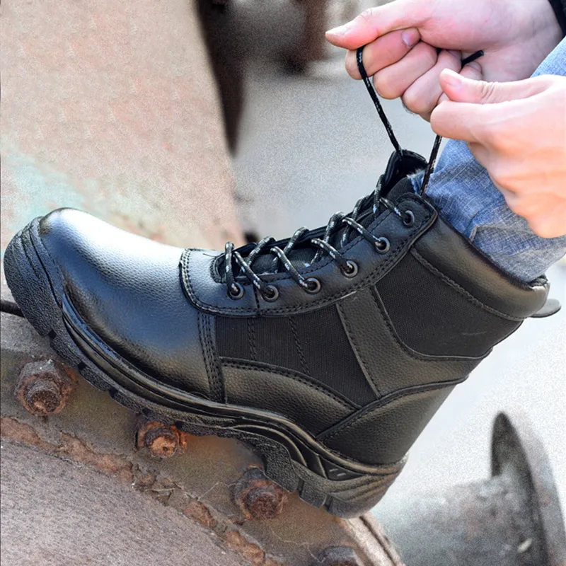 Sapatos de algodão Sapatos de segurança de aço toe sapatos anti-esmagando a prova de punção suave luz confortável Indestrutible botas de proteção