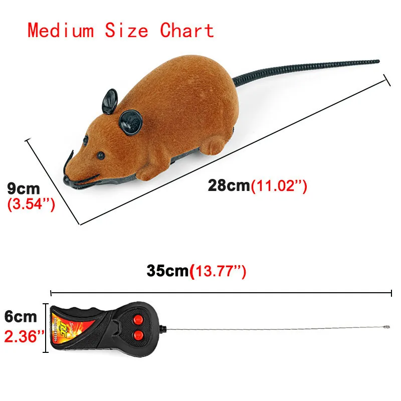 Wireless Remote Control Mouse Toy Black/Gary/Brown Electronic RC Rat Mice Animal Interactive Cat Toys 220423