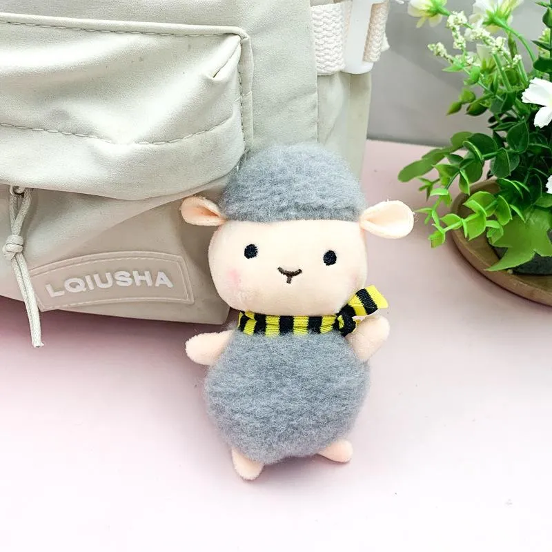 Lamb Pendant Plush Keychains Chain Cartoon Doll Schoolbag hanger meisje Lovely Children Gift Supplies