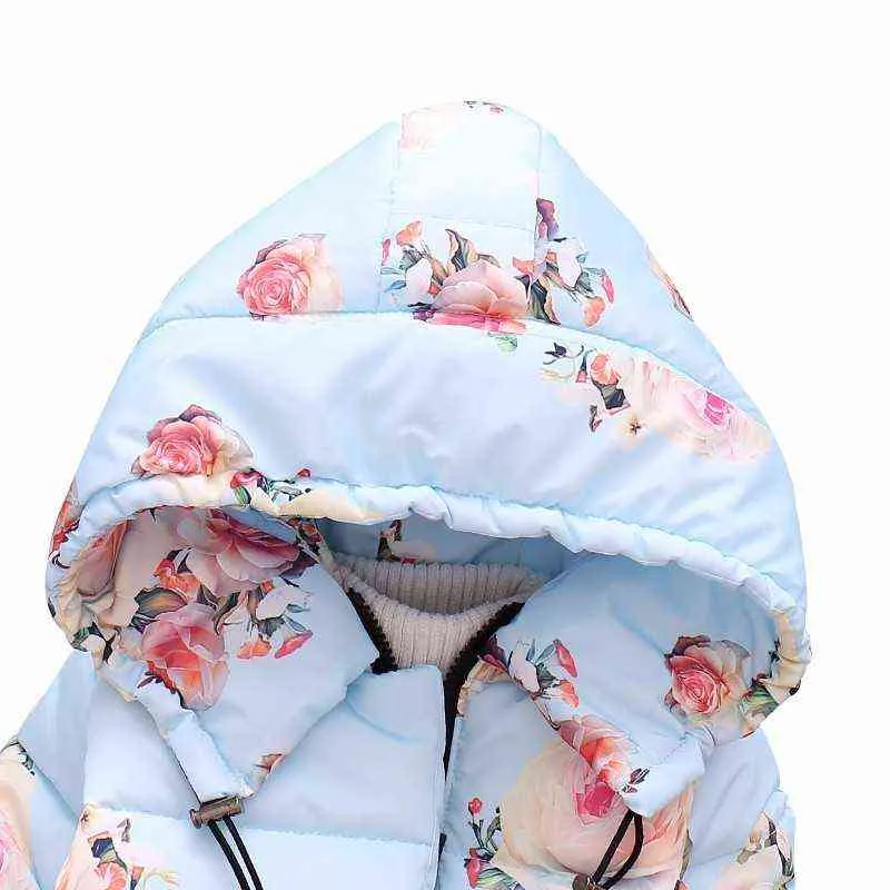 Noël bébé filles manteau enfants vestes vestes fille chaude out manteau enfants down veste hiver enfants filles fleur de fleur de neige J220718