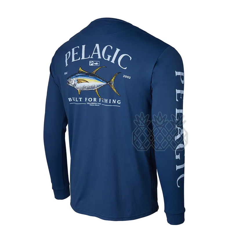 قميص الصيد pelagic الصيف قميص طويل الأكمام upf50 سريع الجاف الجاف ملابس الصيد الملابس الرياضة ملابس مضادة لصيد الأسماك 222453038