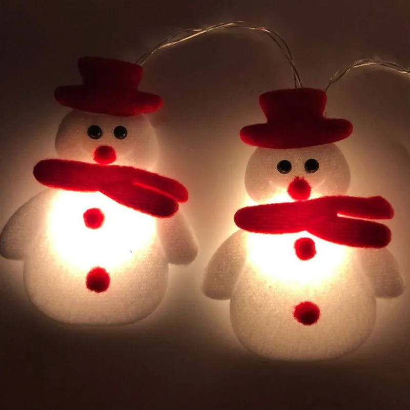 Décoration de Noël Bonhomme de neige LED Guirlande lumineuse Décorations d'arbre de Noël Ornement de Noël Décoration de Noël pour la maison 220815