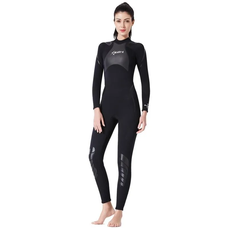 3mm Neoprene Wetsuit Women Full Suit dykning Surfing Simning Thermal Baddräktutslag för olika storlekar 2207077875457