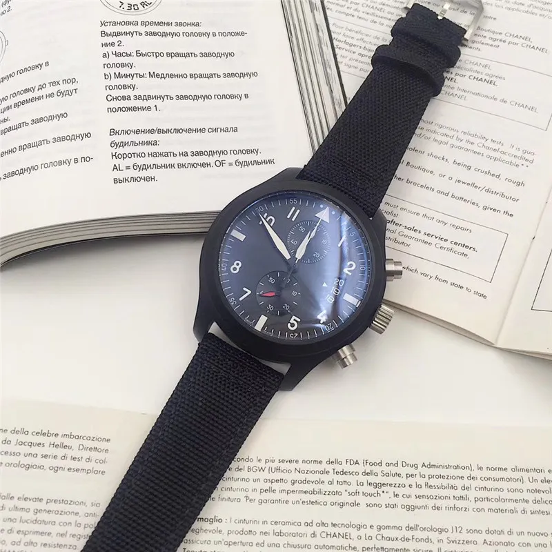 2019 Reloj de pulsera de lujo de alta calidad Big Pilot Midnight Blue Dial Reloj automático para hombre 44 MM Relojes para hombre 2967