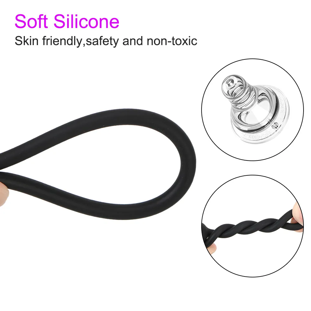 OLO avec Insertion de vibrateur à balles, bouchon urétral, dilatateur sonore doux, cathéter, pénis, jouets sexy pour hommes, 10 fréquences