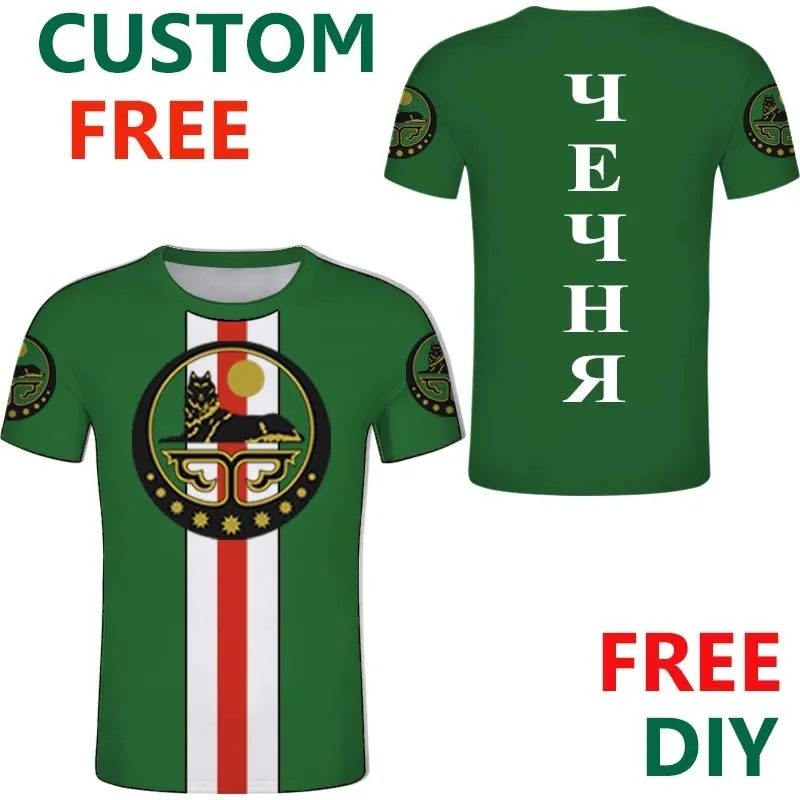 Chechnya diy 무료 커스텀 남성 Ichkeria t 셔츠 Grozny Argun Chechen Republic Shirt Independent Islamic Jersey EE OP 220611